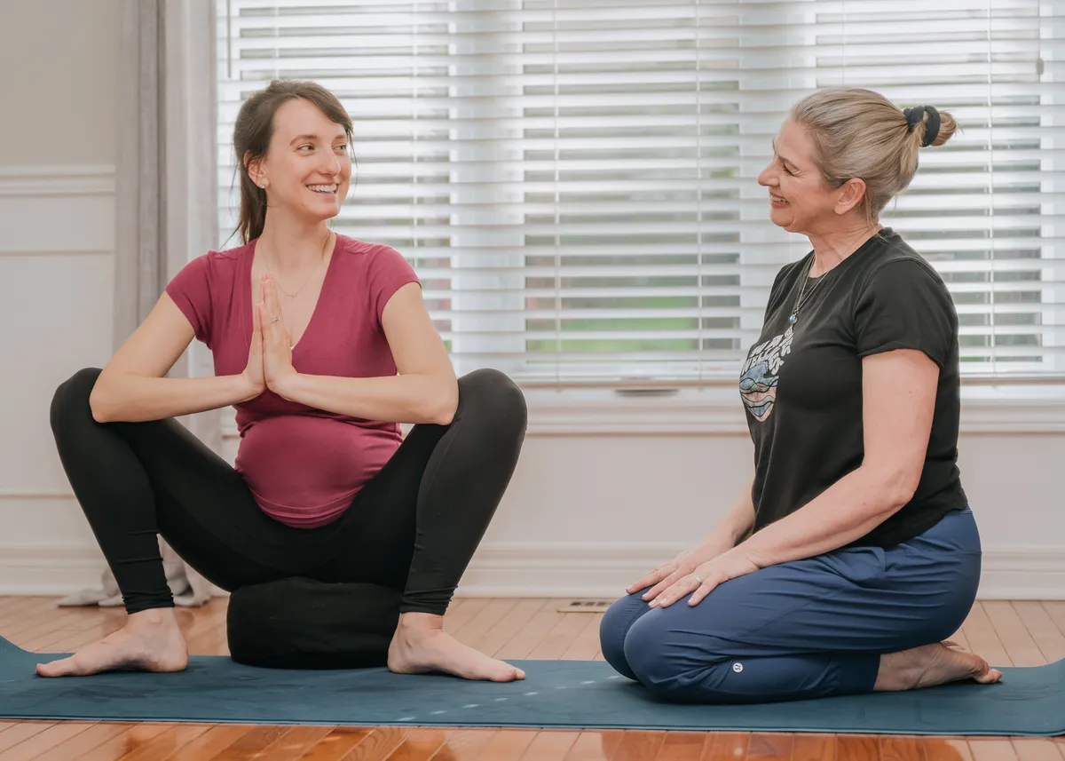 Susan The Doula teaching a Prenatal Yoga Class in London ON